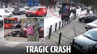 Like a horror movie Teen girl is hit and killed by car as it ploughs into crowd crossing road