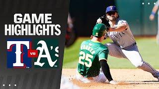 Rangers vs. As Game 2 Highlights 5824  MLB Highlights
