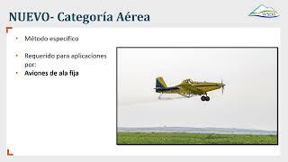 Nueva Categoría Aérea licencias y recertificación de pesticidas New Aerial category