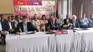 Conférence de presse de lAlliance PTr-MMM-ND à lhôtel Labourdonnais à Port-Louis