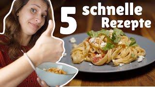 5 schnelle Rezepte in unter 10 Minuten  vegetarisch und abwechslungsreich