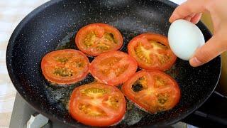 1 Tomato with 3 eggs Quick breakfast in 5 minutes. Super easy and delicious omelet recipe