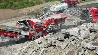 Urban Mining - Autobahnbeton 2 Stufig auf 045 mm Mineralgemisch zerkleinern.