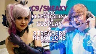 C9 SNEAKY Dark Elementalist Lux Cosplay & Streamers Reactions Compilation  Best Of LoL Highlights