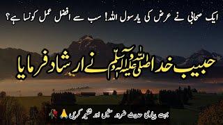 Kon Amal Afzal Ha  Habib e Khuda ﷺ Ne Farmaya#hadeesinurdu #lifechangingbayan #islam #deen #hadith