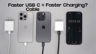 iPhone 15 Charge Test - USB C vs Thunderbolt Cable