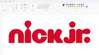 How to draw a red Nick Jr. logo using MS Paint  How to draw on your computer