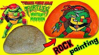 Teenage Mutant Ninja Turtles Mutant Mayhem Raphael Rock Painting ART