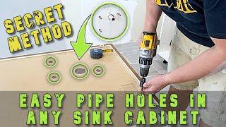 How To Cut Cabinet Holes For Plumbing + Install Water Valves