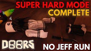 DOORS  SUPER HARD MODE - NO JEFF RUN - FULL WALKTHROUGH  Roblox