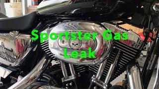 How To Harley Sportster Gas Leak Fix.