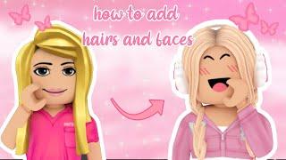 how to add CUSTOM hair and faces to your ROBLOX GFX  cherry 