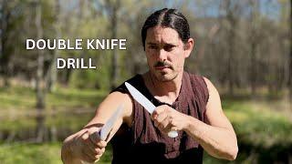 DOUBLE KNIFE DRILL - Escrima Knife Fighting
