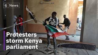 Kenya protests at least five killed as parliament burns