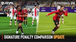 EA SPORTS FC 24 vs eFootball 2024  Signature Penalty Comparison Update