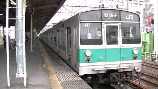 【JR】203系0番台マト55編成　金町発車