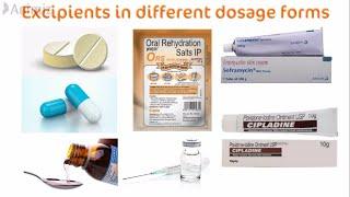 Excipients in different dosage forms