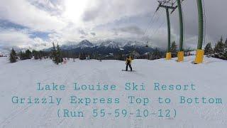 Lake Louise Ski Resort - Grizzly Express Top to Bottom
