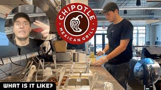 Chipotle Day In The Life  behind the counter grill shift line DML prep