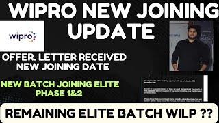 Wipro new joining UpdateWipro Onboarding update news 2024 Elite phase