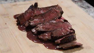 Ribeye Steak With A Red Wine Reduction Sauce