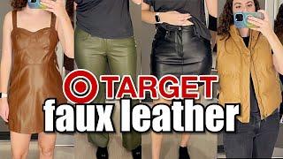 Trying on FAUX LEATHER at Target  dressing room try on