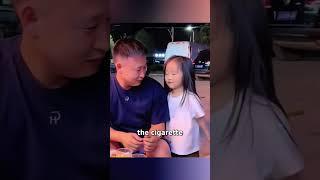 Daughter Stops Father from Smoking at Dinner Table ️