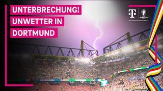 Blitze und Hagel Deutschland-Spiel wird unterbrochen  UEFA EURO 2024  MAGENTA TV