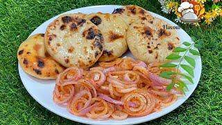 रेस्टोरेंट जैसा चटपटा लच्छा प्याज सलाद और आटा कुलचानान की रेसिपी  Aloo Kulcha  Onion salad Recipe