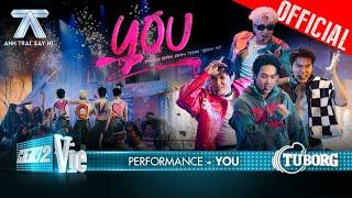 YOU - Song Luân Atus Captain Quang Trung khuấy đảo sân khấu  Anh Trai Say Hi Performance