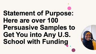 The Perfect Statement of Purpose Tips & Many Real Samples for All Programs