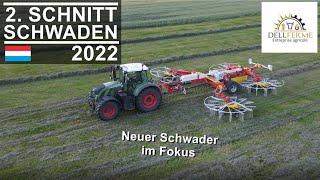 2. Schnitt schwaden  Fendt 724 Vario & Pöttinger TOP 1252 C  Luxemburg 2022