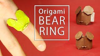 Origami ring bear  Yakomoga - Paper ring bear