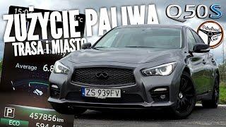 2016 Infiniti Q50s AWD 364 KM  Test zużycia paliwa.  4K