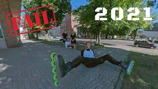 Epic roller skating fails compilation 2021