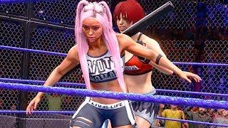 WWE 2K20 Mila Dead or Alive vs Liv Morgan Hell in a Cell Squads Gauntlet