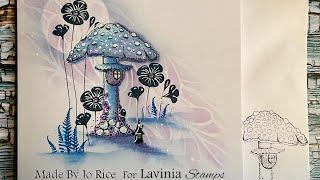 The Forest Inn on a One Layer Card by Jo Rice #laviniastamps #cardmaking