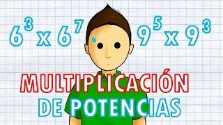 MULTIPLICACIÓN DE POTENCIAS CON LA MISMA BASE Super facil