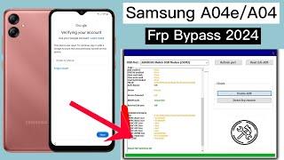 Avoid Adb Fail Samsung A04A04e Google lock removal technique