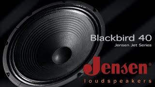 Jensen Speakers presents The Blackbird 40. A new 12 AlNiCo guitar speaker in the Jet Series