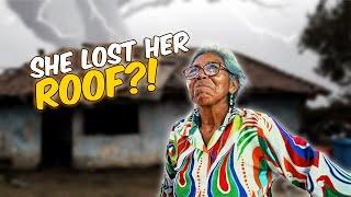 THIS grandmas roof was blown away Update on the womens shelter part 1