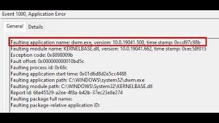 Faulting Application Name dwm.exe  Fix Desktop Window Manager High CPU Usage