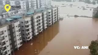 #GujaratFloods  A birds-eye view of overwhelming flood visuals from Navsari Gujarat
