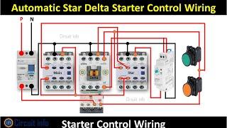 Star Delta Starter Control wiring l Automatic Star delta starter l @CircuitInfo#shortcircuit