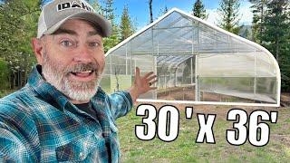 HOW TO BUILD A GREENHOUSE  Start to Finish Timelapse