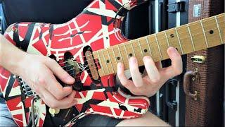 How To Play The Stretchy Van Halen Lick - Beat It Guitar Solo  EVH Striped Series Frankie