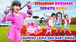 SEHARIAN DISTA LEIKA BABY DINAR MAIN SEPATU RODA BTS LAGU TERBARU LEIKA #viralvideo #trending