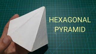 How to make hexagonal pyramid with mountboard or cardboard  easyway to make hexagonal pyramid.