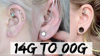 My Ear Stretching Journey - 14g to 00g