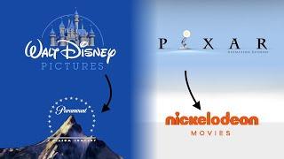 Paramount Pictures and Nickelodeon Movies logos Disney and Pixar style